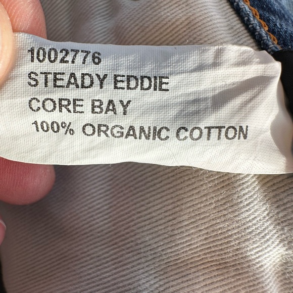 Nudie Jeans Steady Eddie Slim Straight Leg  Cotton Denim 30x29 Italy Button Fly - Picture 4 of 16